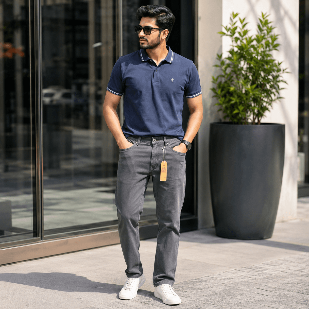 Men's Dark Blue Denim Pant