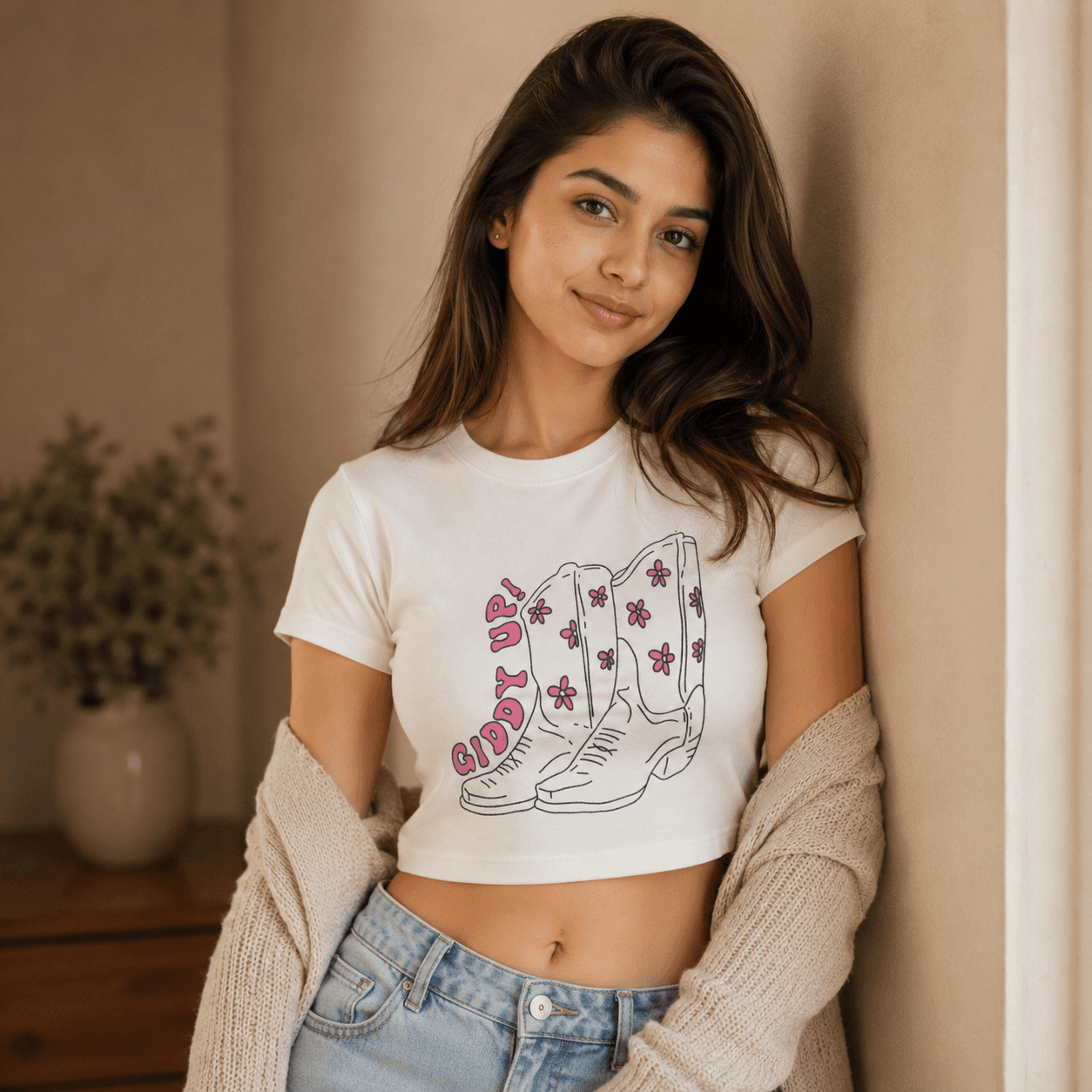 Women's Fashion Printed Crop Top ¢ Soft Breathable Tee