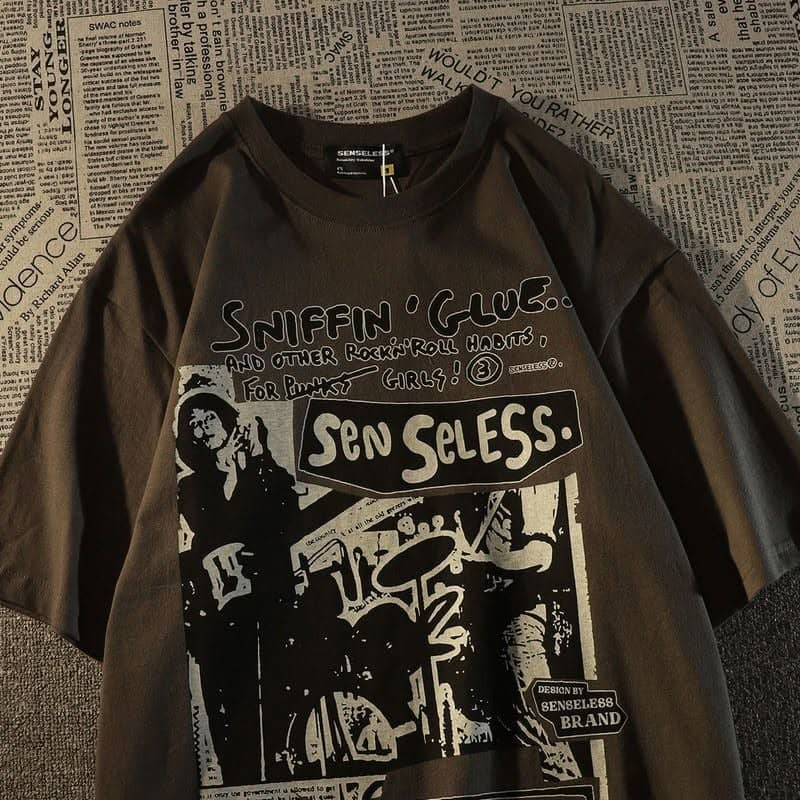 Women's Graphic Print Oversized Drop Shoulder Tee