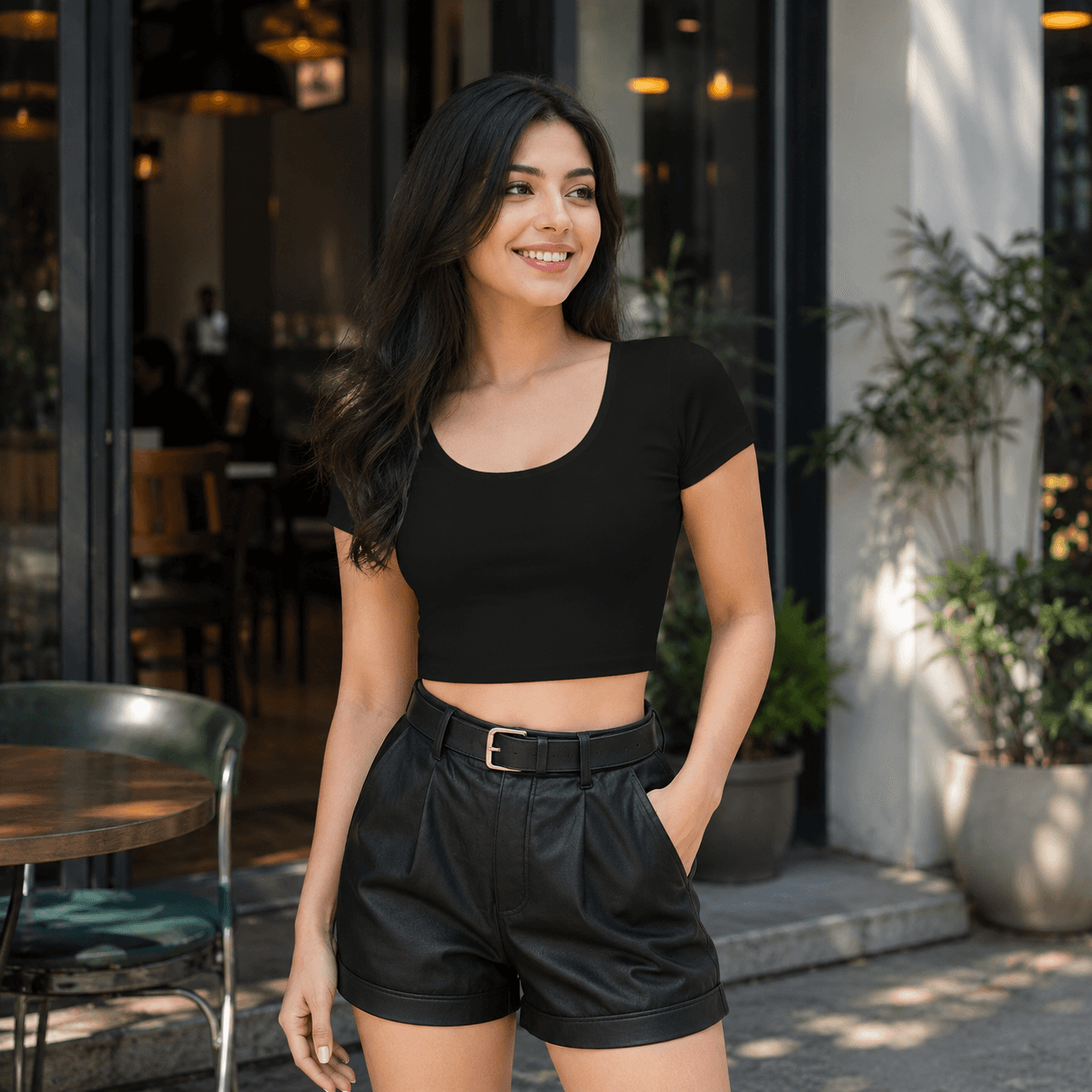 Scoop Neck Crop Top