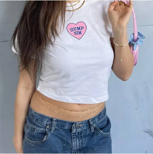 Women's Graphic Crop Top – Trendy Printed Cotton Tee