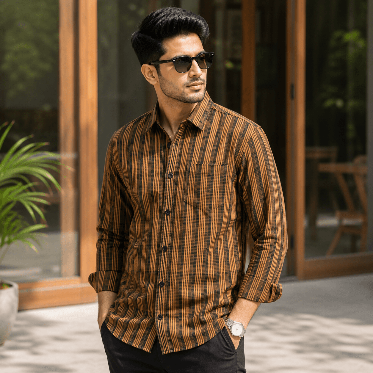 Men's Casual Cotton Shirt for Everyday Wear