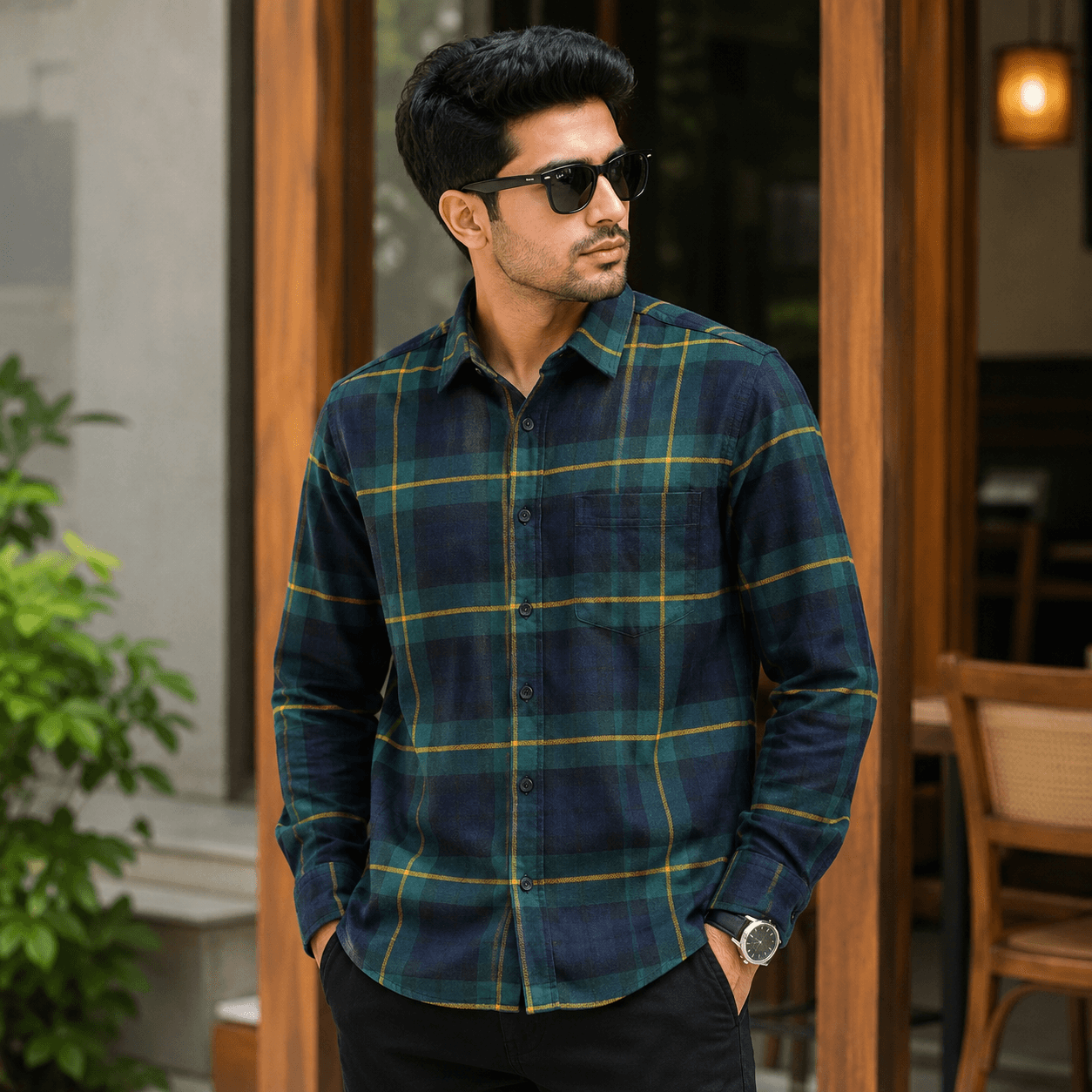 Modern Men's Casual Shirt with Premium Fabric