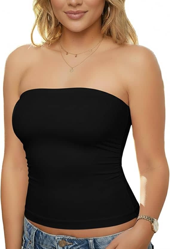 Women's Tube Top | Strapless Crop Top for Summer, Casual & Party Wear