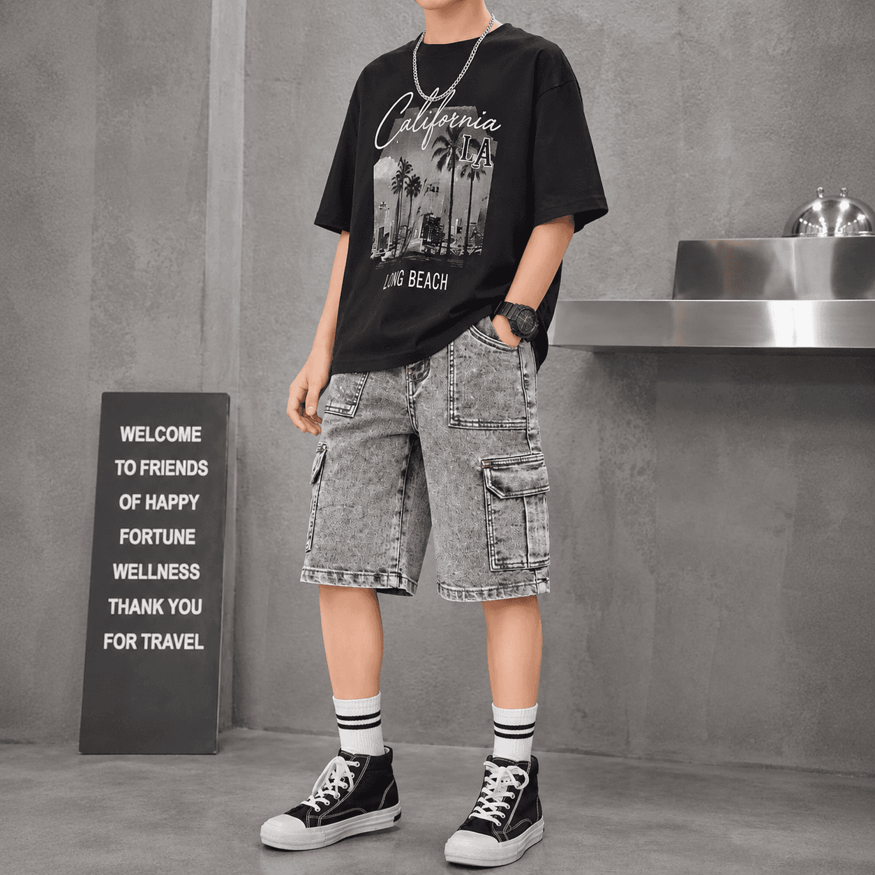 Boys Washed Denim Pant with 6 Functional Pockets – Premium Casual Wear