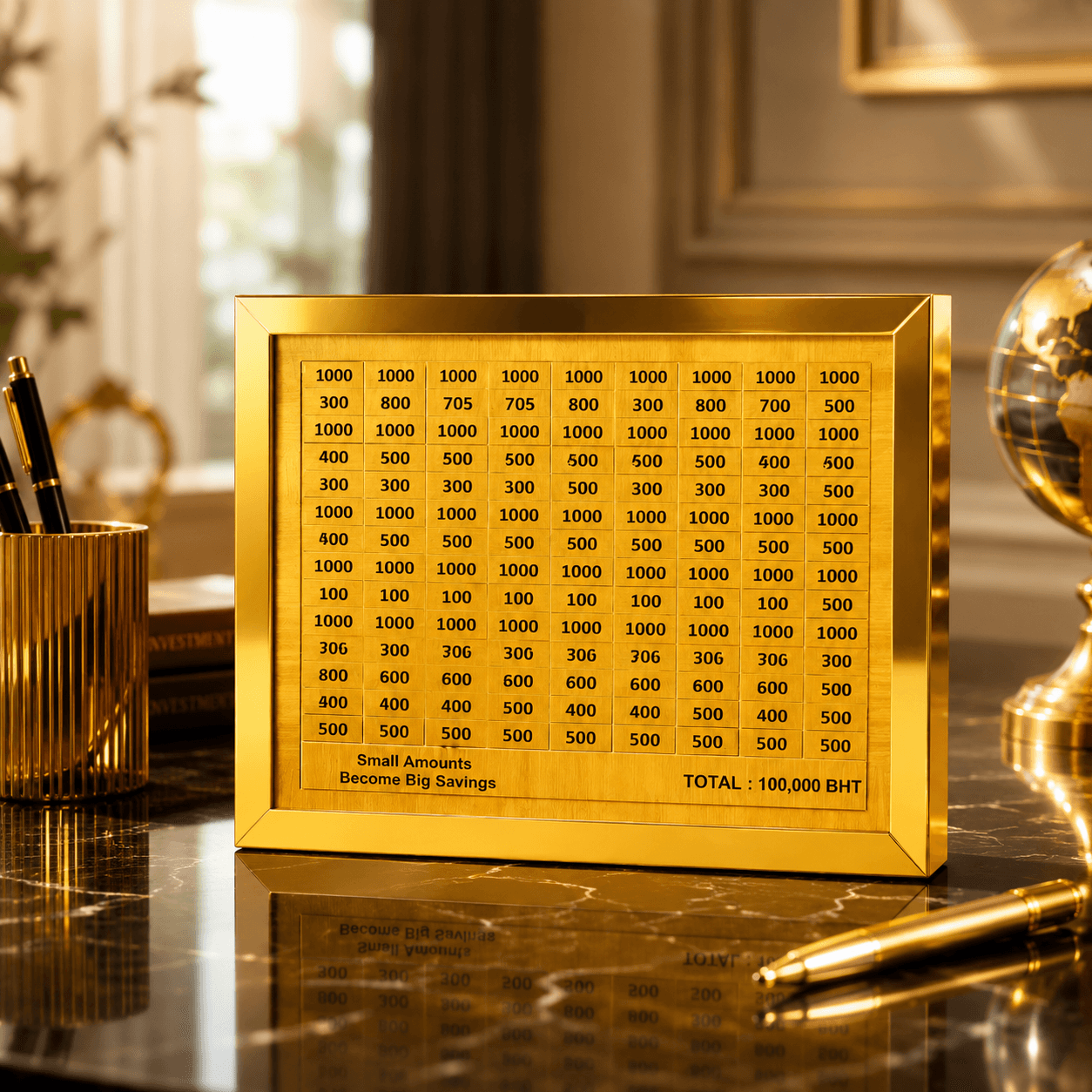 Wooden Coin Bank - Stylish Money Saving Box for Home
