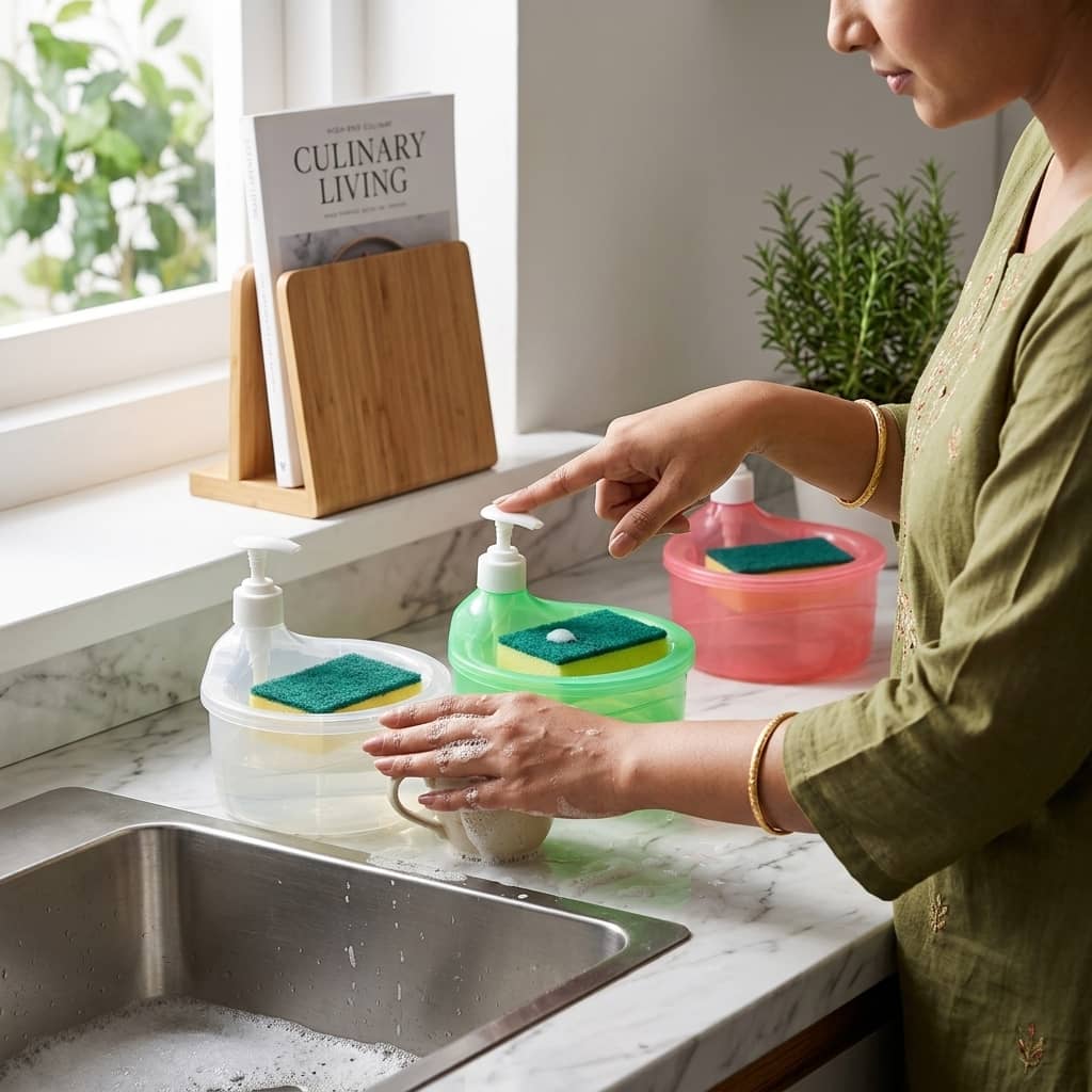 2-in-1 Dishwashing Liquid Soap Pump Dispenser