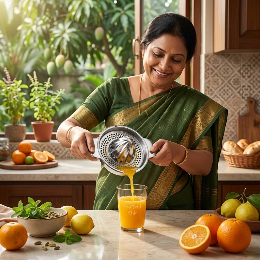 Stainless Steel Portable Manual Citrus Juicer