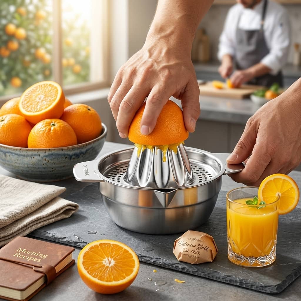 Stainless Steel Portable Manual Citrus Juicer