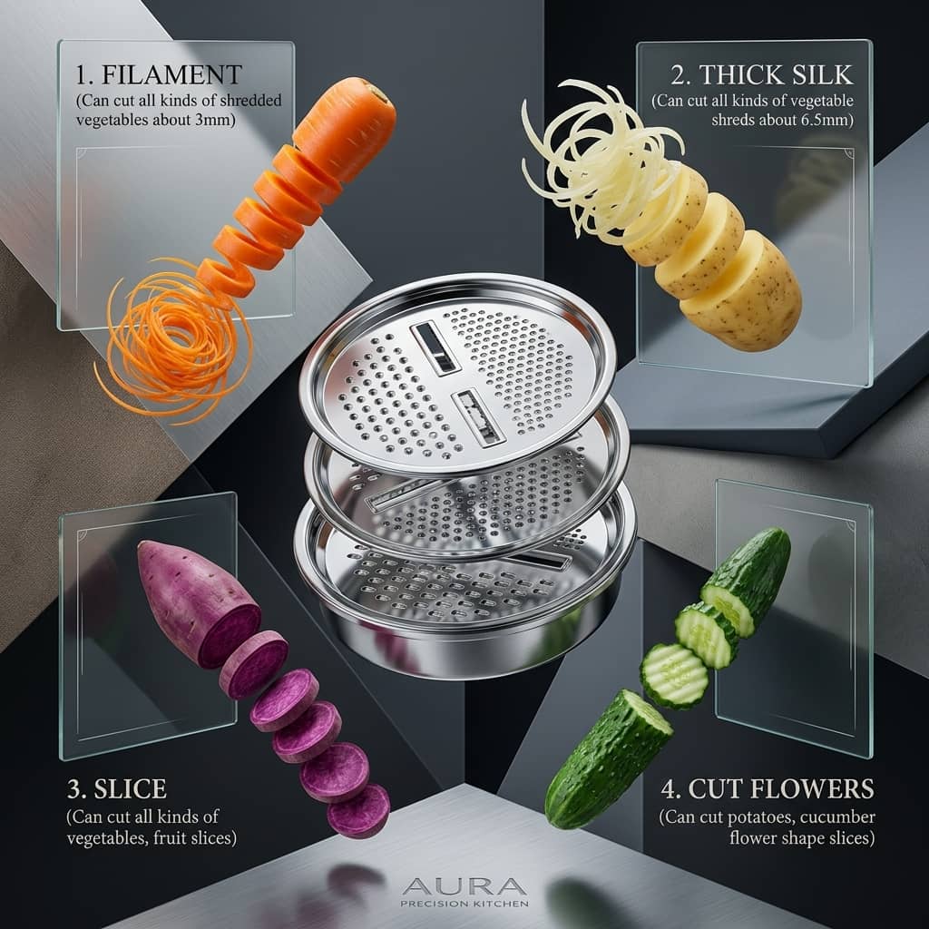 3-in-1 Multifunctional Stainless Steel Kitchen Set