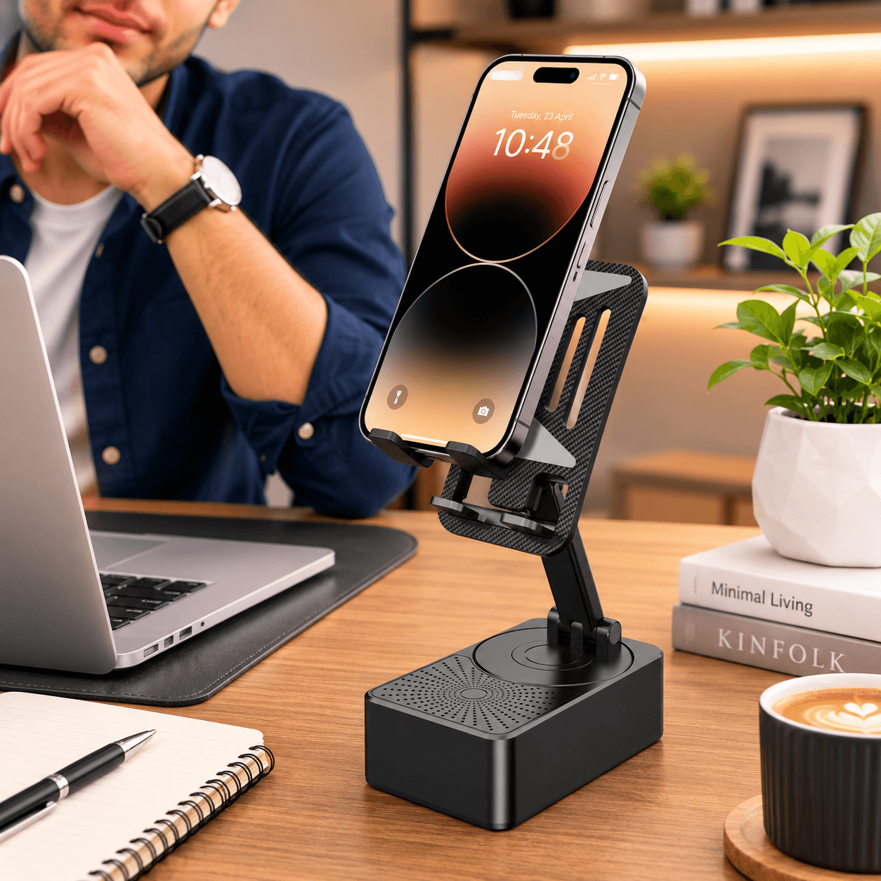Portable 3-in-1 Bluetooth Speaker with Phone Stand & Power Bank