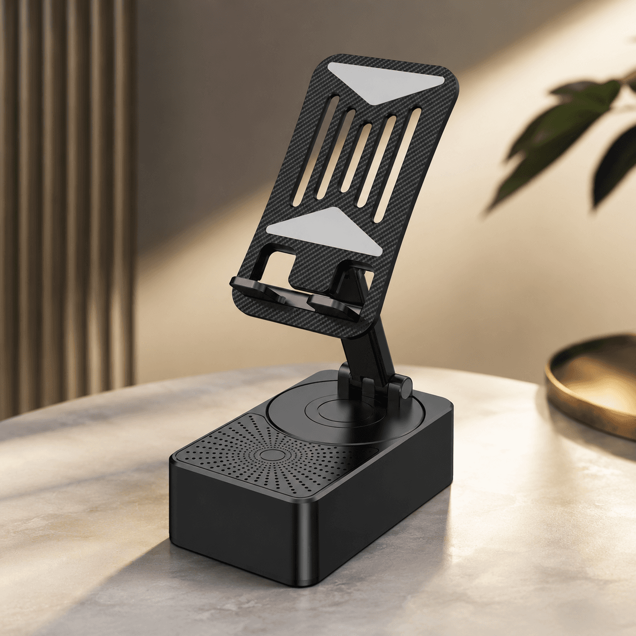 Portable 3-in-1 Bluetooth Speaker with Phone Stand & Power Bank