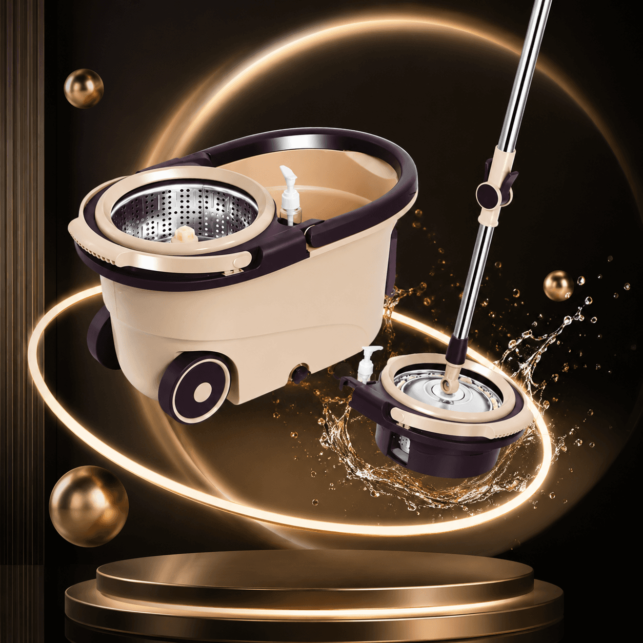 360-Degree Rotating Floor Cleaning Mop