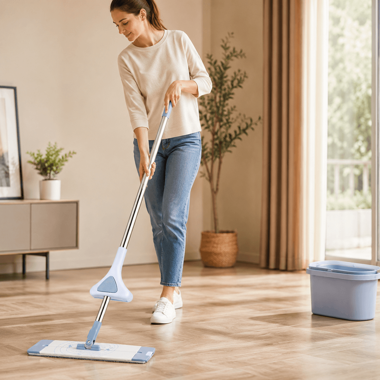 42CM Aluminum Alloy Flat Floor Mop