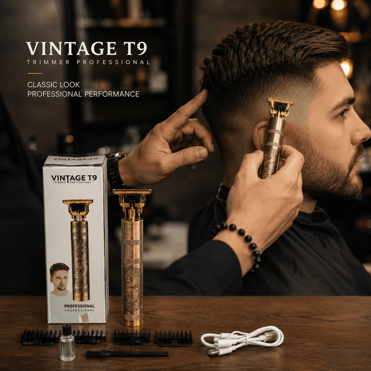 Vintage T9 Rechargeable Hair Trimmer