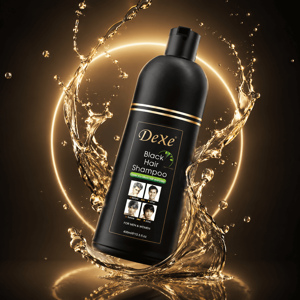Dexe Black Hair Color Shampoo