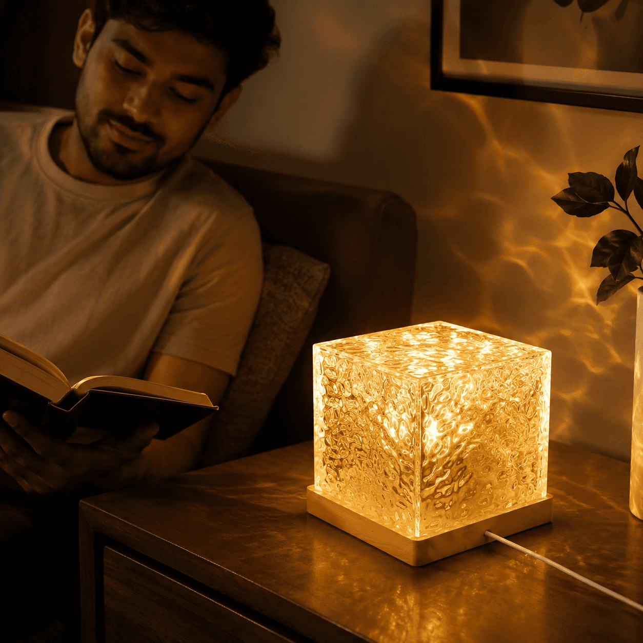 Square Dynamic Water Ripple Ambient Lamp