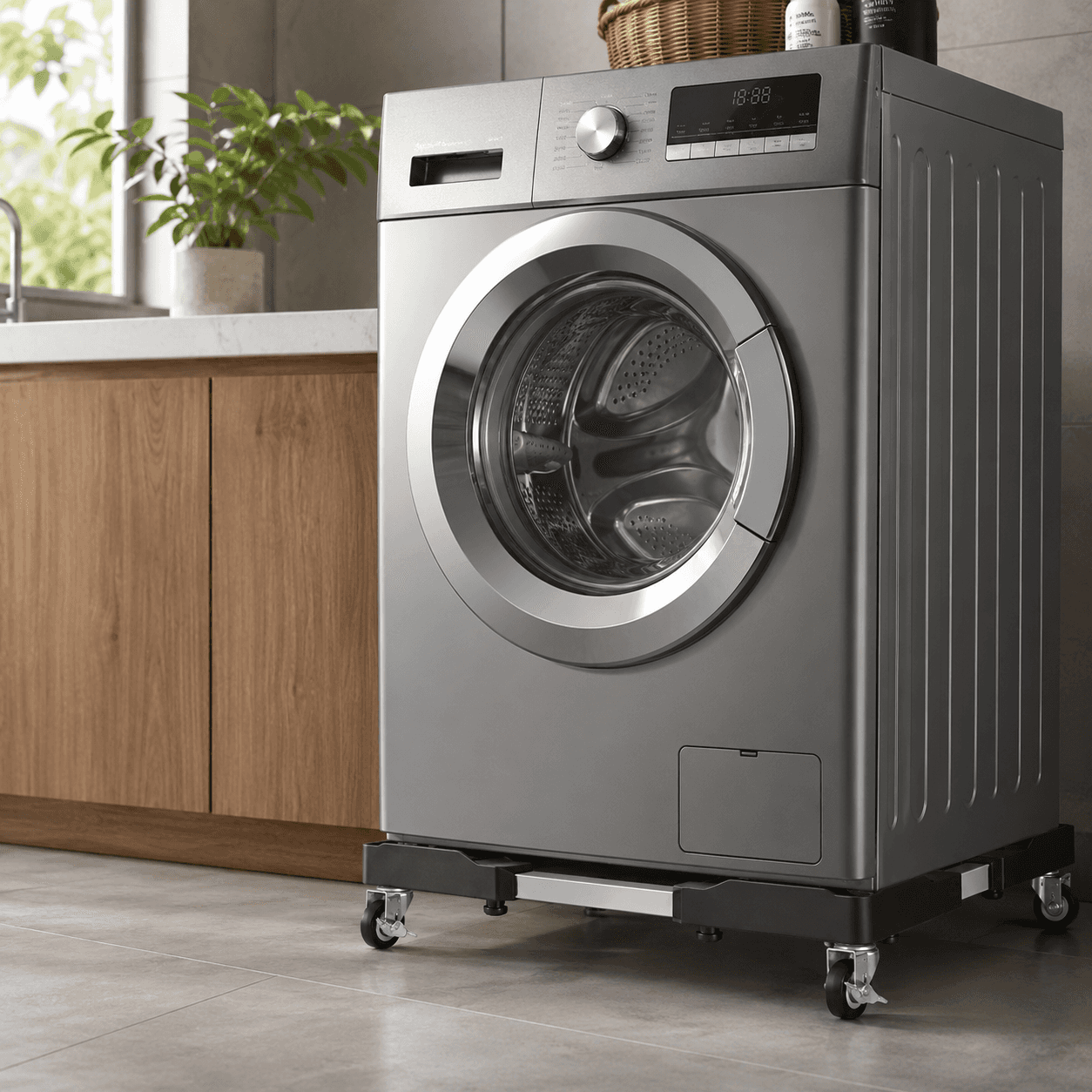 Multifunction Movable Washing Machine Stand