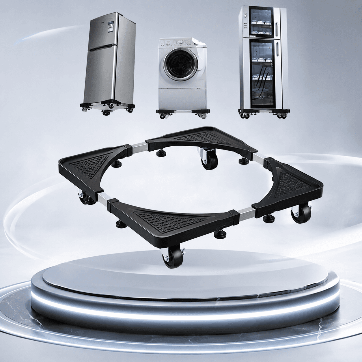Multifunction Movable Washing Machine Stand