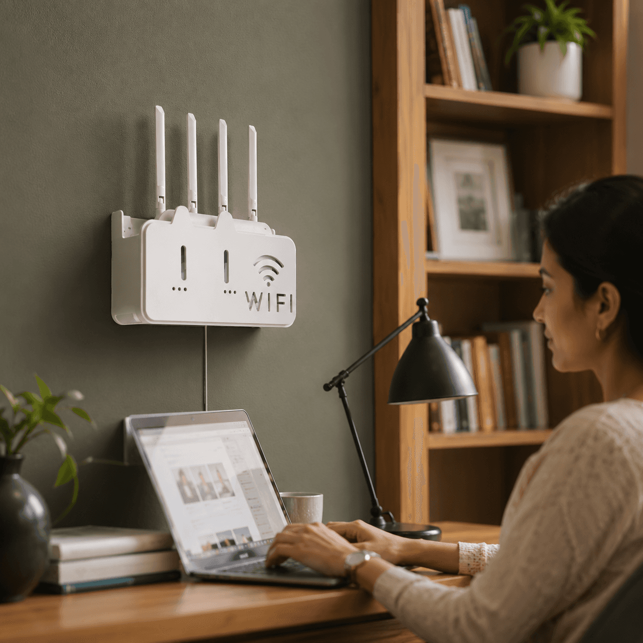 Wall Hanging WiFi Router Storage Shelf
