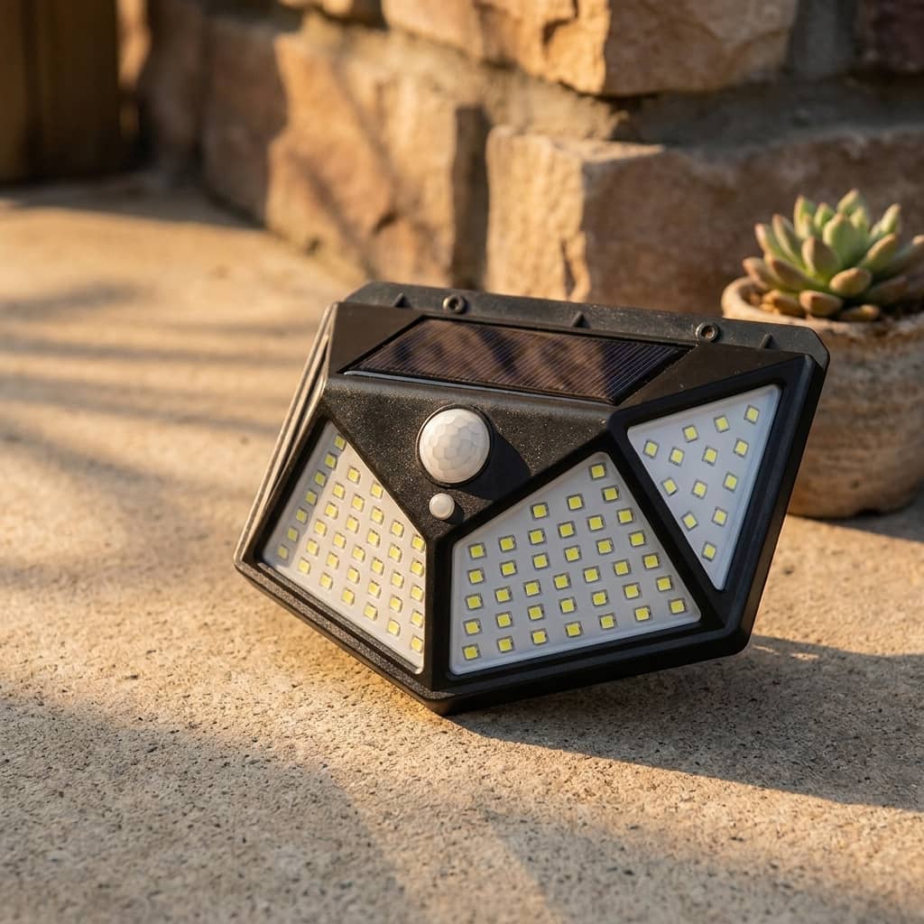 Solar 100 LED Motion Sensor Wall Lamp