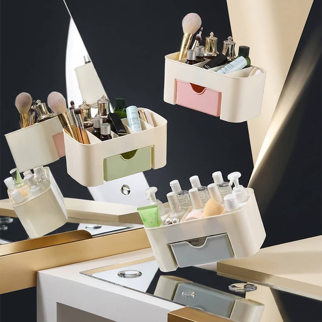 Multi-Compartment Makeup Organizer