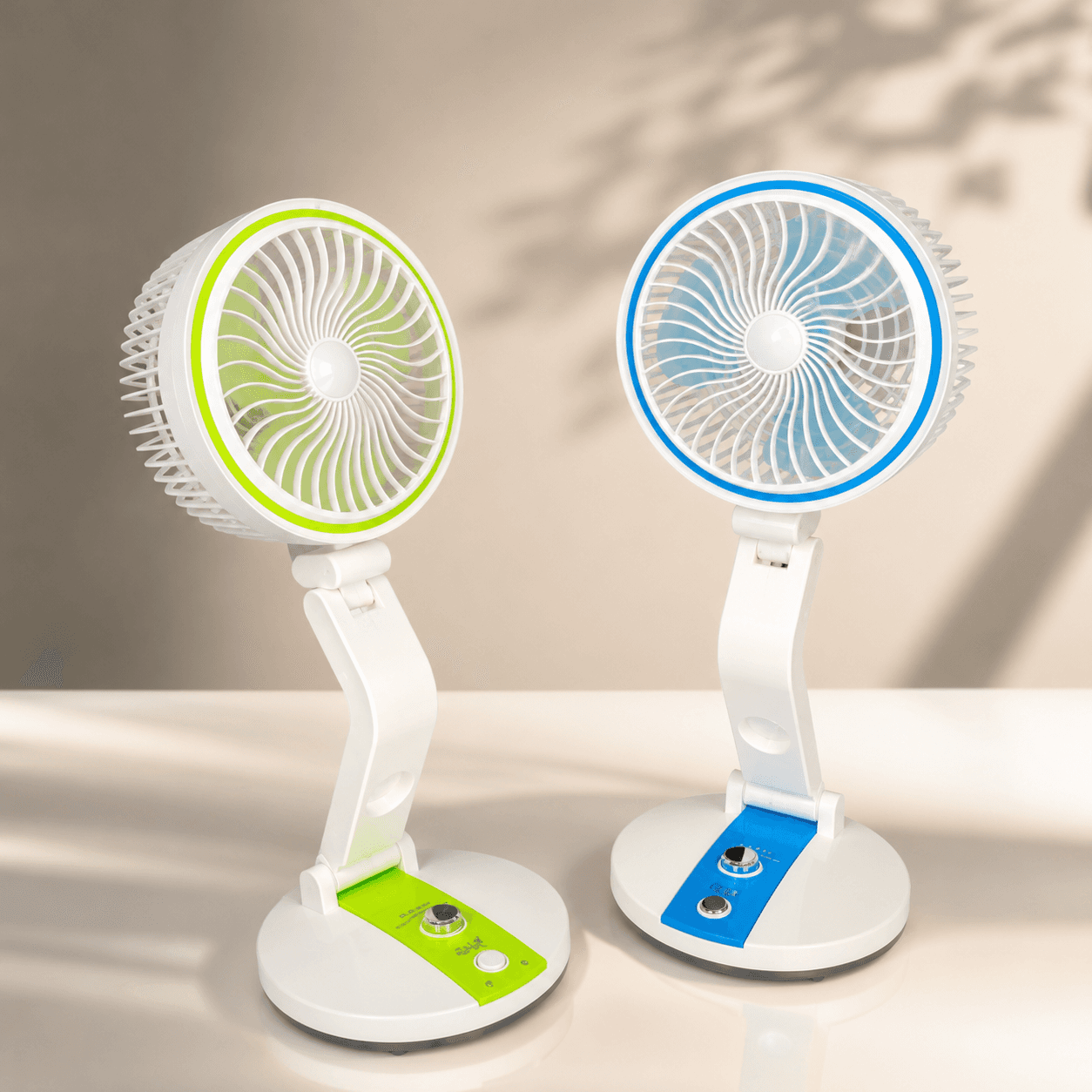 Rechargeable Folding Fan with LED Light