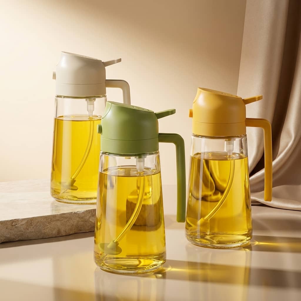 2-in-1 Oil Sprayer & Dispenser Bottle 500ml
