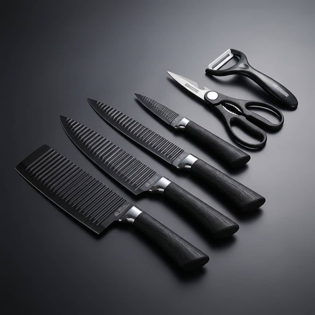6-Piece Stainless Steel Kitchen Knife Set