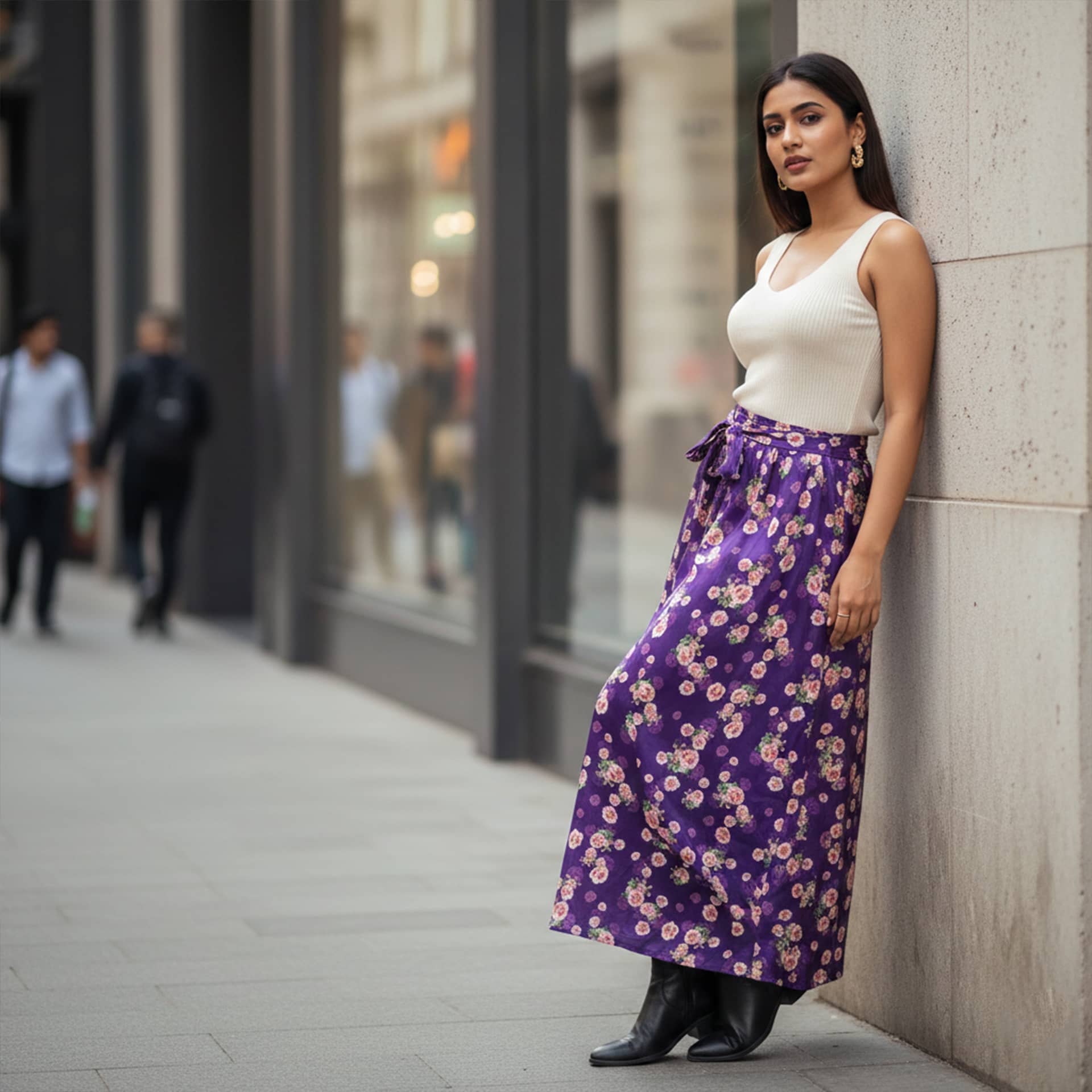 Women's Midi Skirt – Elegant High Waist Skirt for Casual & Formal Look