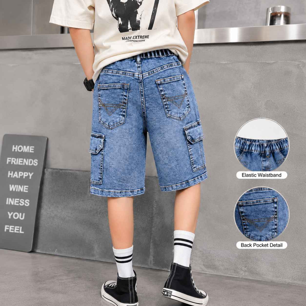 Boys 6 Pocket Denim Pant â Durable Kids Denim Bottom for Everyday Wear