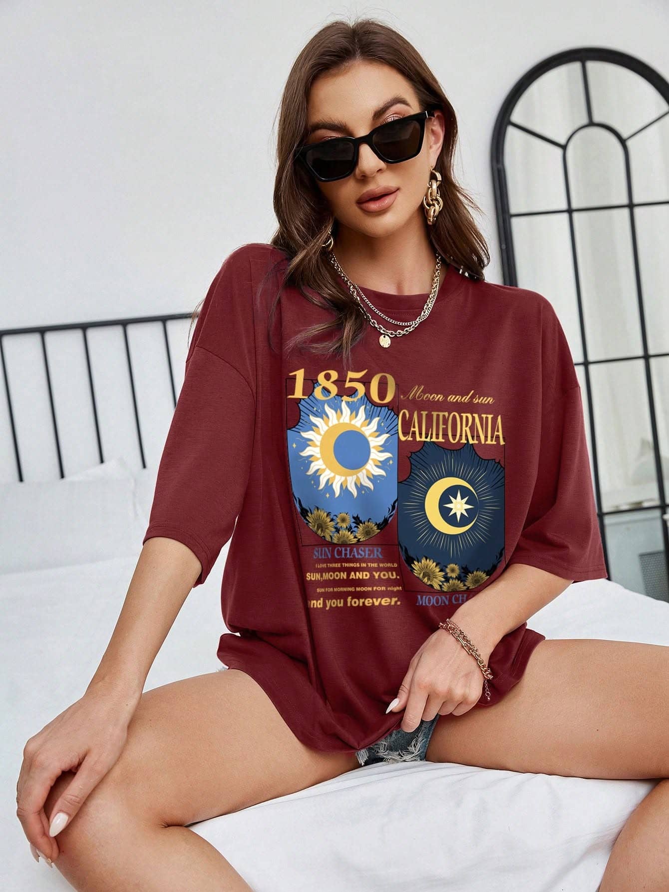 Women's Printed Streetwear Oversized T Shirt