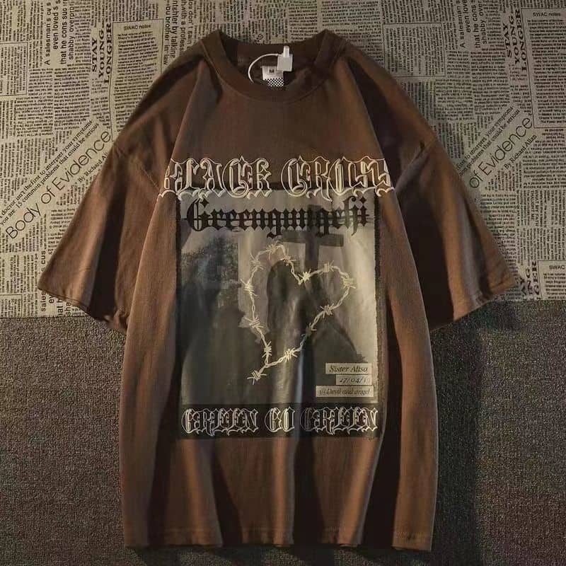Women's Oversized Graphic Drop Shoulder T Shirt - Soft Cotton Tee