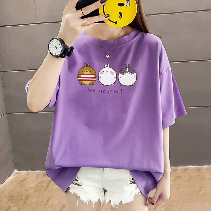 Women's Contemporary Printed Drop Shoulder T Shirt