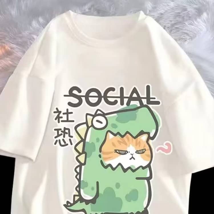 Women's Trendy Cotton Oversized Printed T Shirt – Drop Shoulder