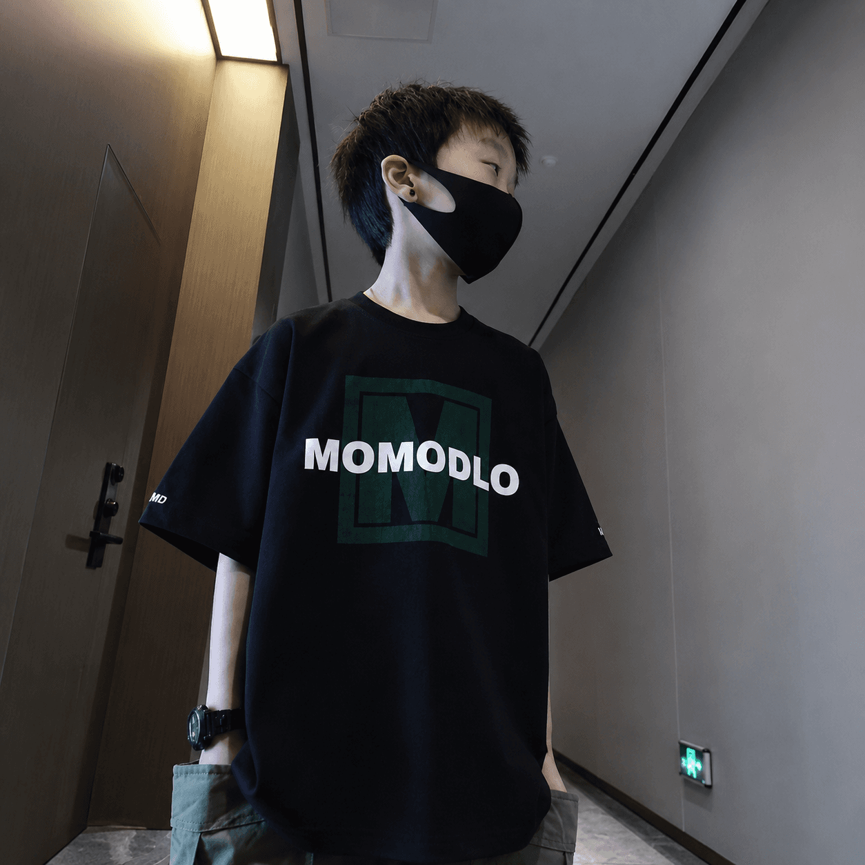 Black Comfort Stylish Oversized Tees for Kids