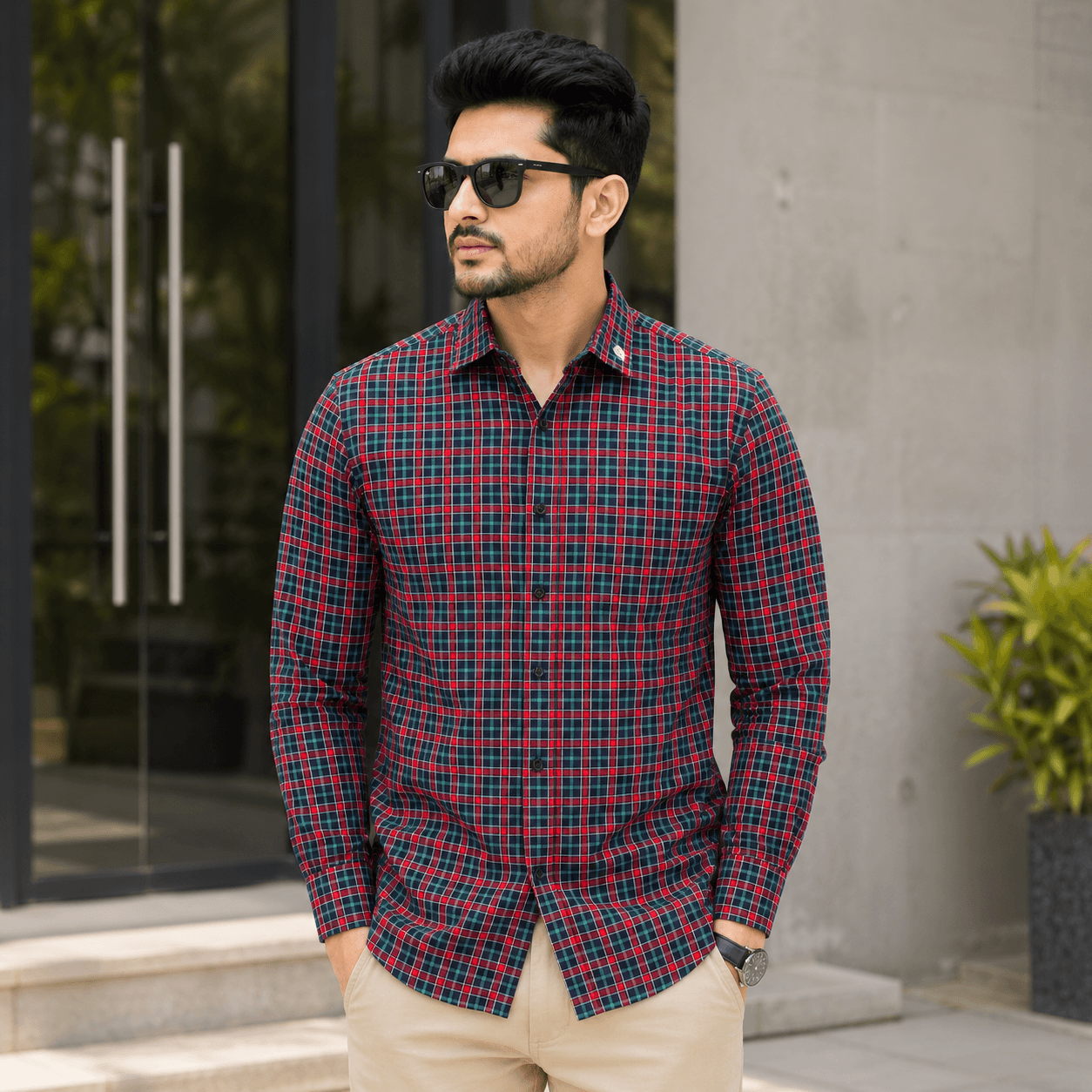 Fashionable Men's Button Front Casual Shirt