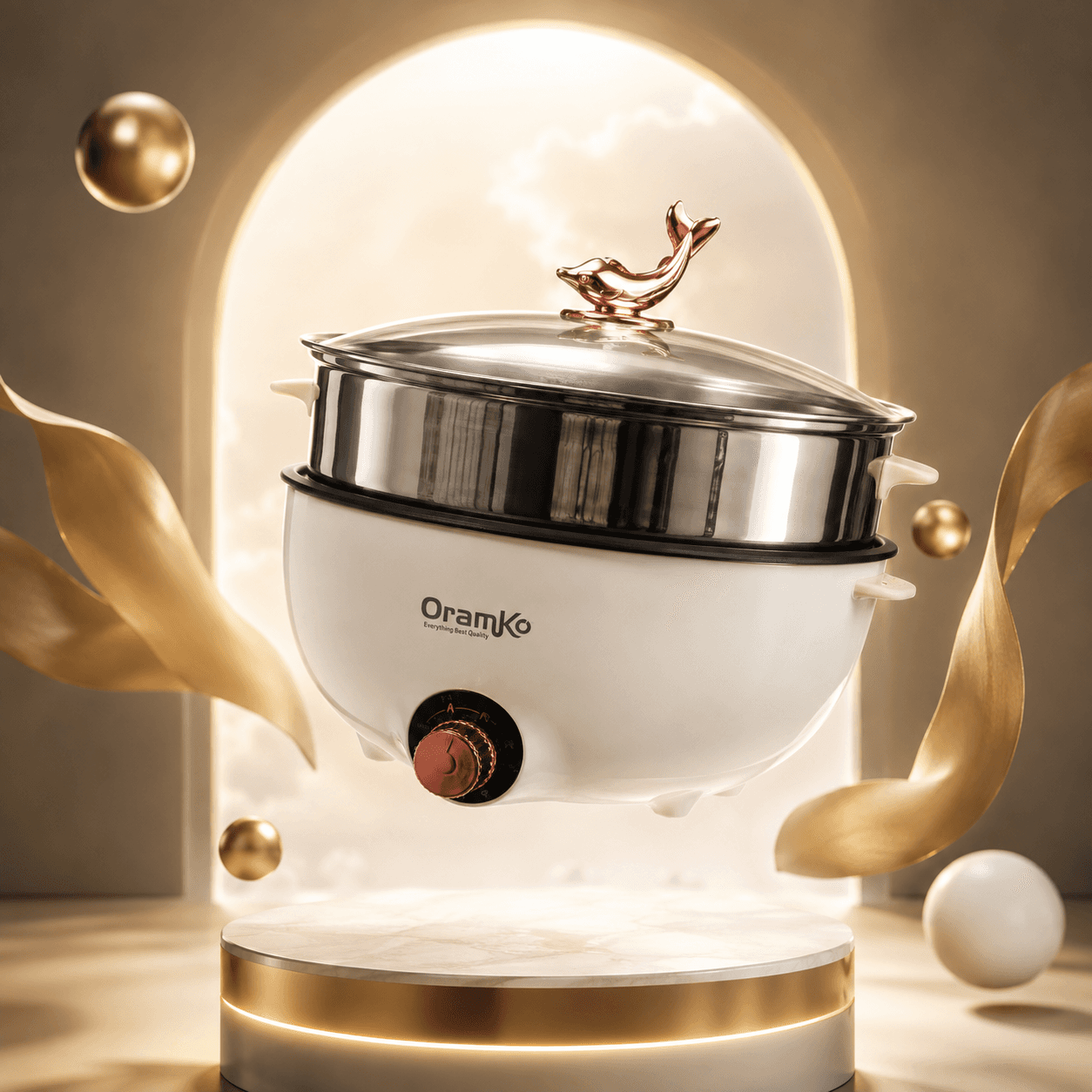 Oramko 6.5L Electric Cooking Pot - 1200w - multi colour