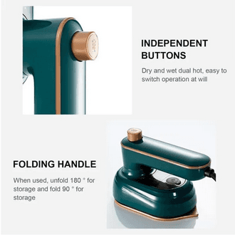 Mini Micro Steam Iron Machine with Spray â Handheld Folding Electric Iron for Portable Travel & Home Use