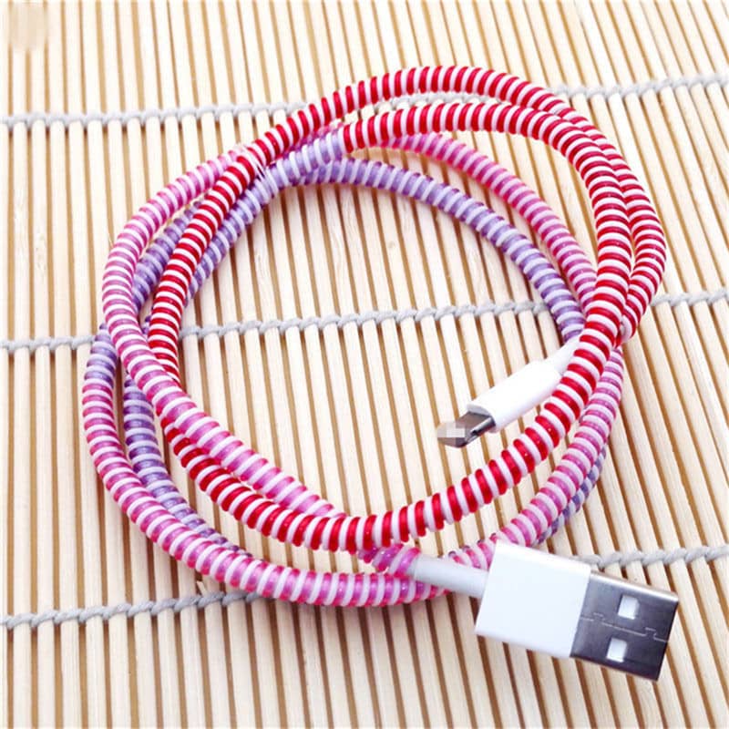 Mobile Phone 1.5m Wire Cord Rope Protector USB Charging Cable Bobbin Winder Data Line Earphone Cove