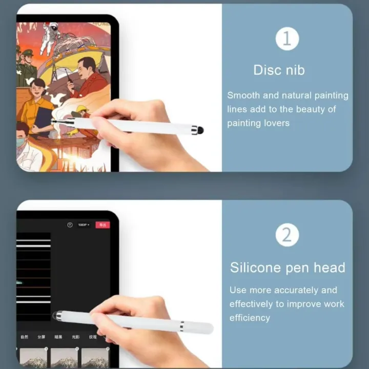 2 In 1 Capacitive Stylus Pen Drawing Pens for iPhone/Android All Capacitive Touch Screens